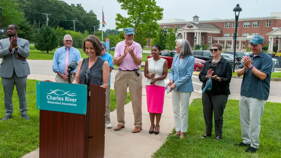 US Rep. Clark in Natick; brings $400,000 to Charles River Watershed Association